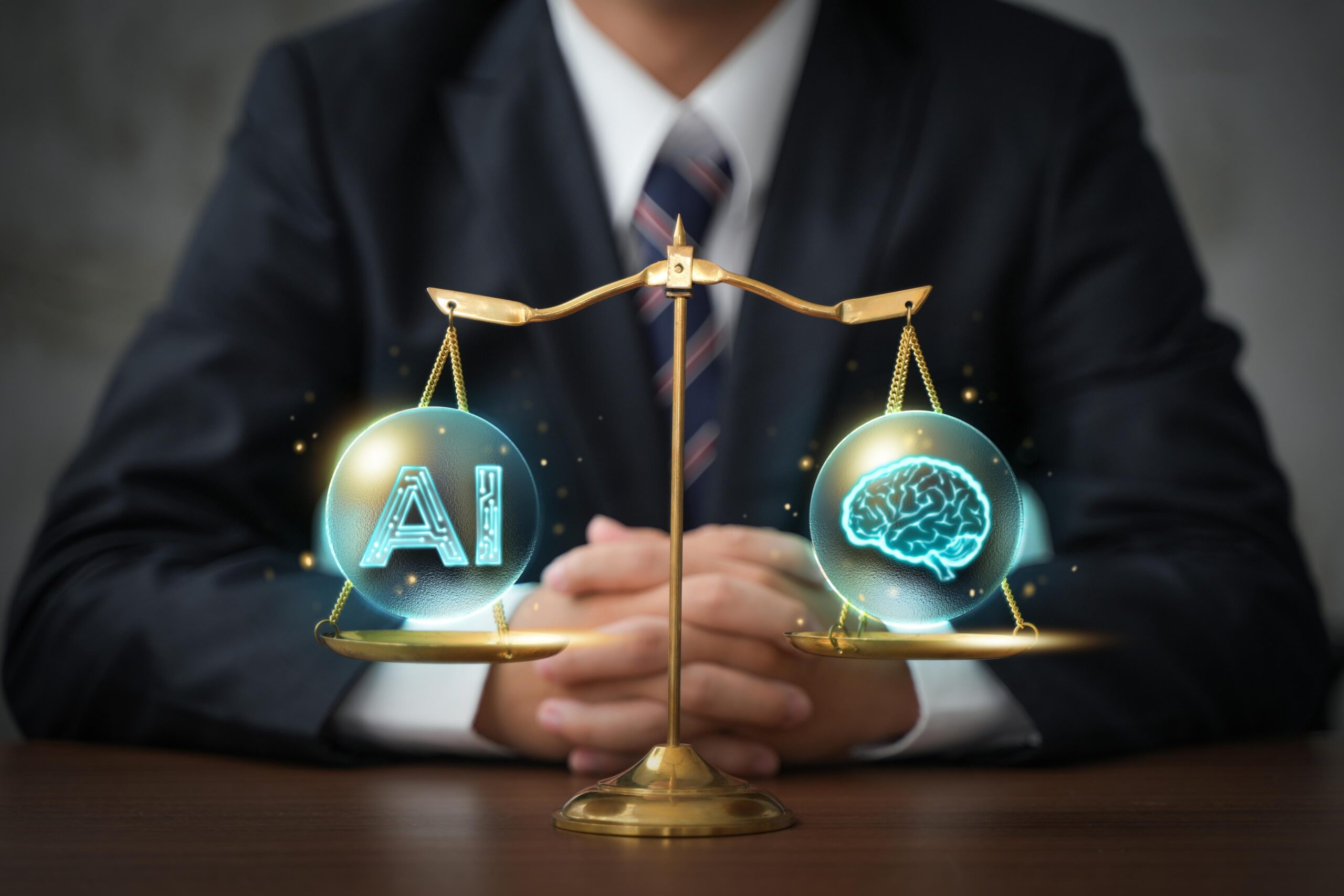 AI judgment gap illustration of a leader deciding when to trust AI decisions